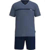 Tom Tailor Pyjamas kort natblå / safir / hvid