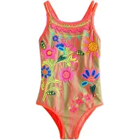 Next Badedragt blå / oliven / orange / pink