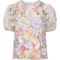 Y.A.S Bluse 'YASFlowering' lyseblå / lysegul / grøn / lilla