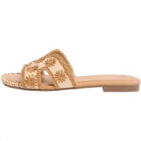 Love & roses Pantoletter beige / lysebrun