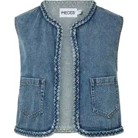 Pieces Pcbell Cropped Denimvest
