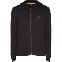 BOSS BOSStil mænd. 50508578 Sort sweatshirt med lynlås og hætte (S), Casual, Bomuld
