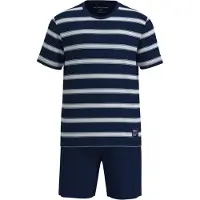 Tom Tailor Pyjamas kort mørkeblå / offwhite