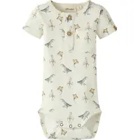 Lil´ Atelier Sparkedragt/Body beige / grå / hvid