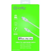 Celly USB-C - Lightning-kabel 60W 1m