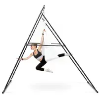 Vevor Yogastativ, Maks. 200 kg Belastning Gyngestativ, Trekantet Struktur Aerial Rig, Aerial Silk Stativer med EVA-skum og 6m Yoga-hængekøje, 4-niveau vandret og 6-niveau lodret justering