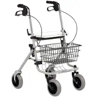 Seniorshop Swan rollator - Grå - Udendørs rollator