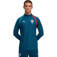 Puma Portugal Training Quarter-Zip Top Men, Football, Ocean Tropic/Silver Mist, L