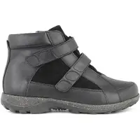 New Feet damestøvle med velcro - Sort