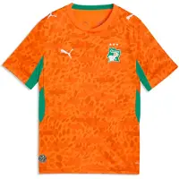 Puma Côte d'Ivoire 2026 Home Jersey Youth, Performance, Rickie Orange/Sport Green, 7-8Y