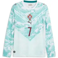 Puma Portugal 2026 Long Sleeve Away Player Jersey Men, Football, White/Green Lagoon, M