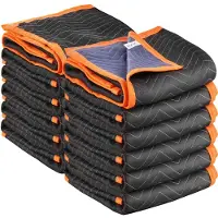 Vevor Flyttetæpper 12 stk., 1829 x 1016 mm (14,5 kg/dz) Store pakketæpper med bomuldsfyld, kraftigt polstret flyttetæppe af non-woven stof til forsendelse, indpakning, beskyttelse af møbler