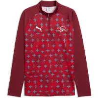Puma Switzerland Slim Warmup Quarter-Zip Top Men, Football, Regal Red/White, L