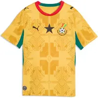 Puma Ghana 2026 Away Jersey Youth, Performance, Sunny Yellow/Archive Gold, 11-12Y