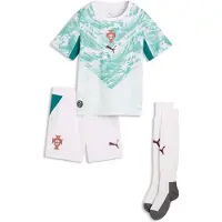 Puma Portugal 2026 Away Minikit Youth, Football, White/Green Lagoon, 2-3Y
