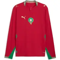 Puma Morocco 2026 Authentic Home Long Sleeve Jersey Men, Football, Fast Red/Victory Gold, XL