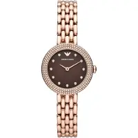 Emporio Armani Dameur AR11418 Rosa Brun/Rosaguldtonet stål Ø30 mm