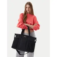 Emporio Armani EA7til kvinder. 7W001196_AF22279 Sort taske med stor kapacitet (OSFA), Casual, Polyester