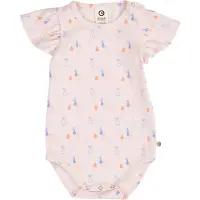 Müsli Body k/æ - Rib - Picnic Frill - Primrose/Shell Blue/Tofu - - 68 - Body K/Æ