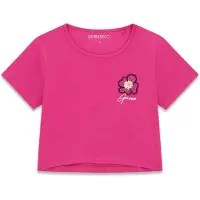 GUESS Piger afgrøde T-shirt Purple Dragonfruit