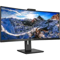 Philips P-line 346P1CRH - LED-skærm - kurvet - 34 - 3440 x 1440 WQHD @ 100 Hz - VA - 500 cd/m² - 3000:1 - DisplayHDR 400 - 4 ms - HDMI, DisplayPort, USB-C - højtalere - sort struktur
