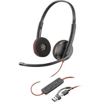 HP Poly Blackwire 3220 USB-C-stereoheadset + USB-C/A-adapter (bulk) (8X228A6)