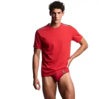 Emporio Armani Emporio Armanitil mænd. EM000574_AF20426 T-shirt Intens rød (XXL), Casual, Bomuld, Korte ærmer