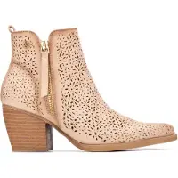 Xti Xtitil kvinder. 14503702-BEIGE Ankelstøvler 145037 beige (37), 3-5 cm, Blonder, Lynlås, Casual