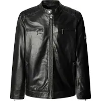 Pepe Jeans Pepe Jeanstil mænd. PM4027262 Sennon-jakke sort (XL), Casual, Læder