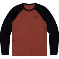 Mons Royale - Vandretøj - Icon Merino Raglan LS M Cinnamon/Black til UnisexUld - Størrelse M - Brun