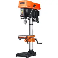 Vevor 304,8 mm stationær boremaskine, 750 W, 340-2200 o/min. variabel hastighed, bænkboremaskine med 0-45° vipbart arbejdsbord, LED-arbejdslys, røntgenpositionering, bordboremaskine til træ og metal