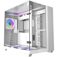 Darkflash TH285 computerkabinet (hvid) + 4 blæsere