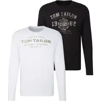 Tom Tailor Bluser & t-shirts oliven / sort / hvid