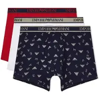 Emporio Armani Emporio Armanitil mænd. EM000371_AF20669 Sæt 3 Boxershorts navy, rød, hvidt bånd (L), Afslappet, Bomuld, Blå