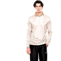 Emporio Armani EA7til mænd. 7M001299_AF21799 Polo Fodbold hvid (S), Casual, Polyester, Lange ærmer