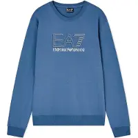 EA7 EA7til mænd. 7M001312_AF13512 Sweatshirt Visibility M blå (S), Casual, Sport, Bomuld, Sportstøj, Multisport, Lange ærmer