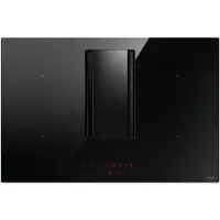 Elica NikolaTesla Alpha BL/A/78 - Induktions kogeplade - 4 plader - Niche - bredde: 75 cm - dybde: 49 cm - Klasse A - med aluminiumspynt - sort med downdraft-udstødning (ekstraktion)