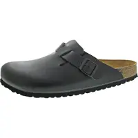 Birkenstock - Sandaler og klipklappere - Boston Natural Leather Black til Unisex - Størrelse 36 - Sort