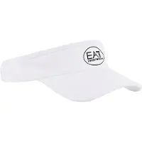 Emporio Armani EA7til kvinder. 7W000797_AF13034 Tennisvisir med hvidt broderet logo (OSFA), Sport, Bomuld, Tennis/padeltennis