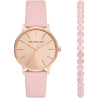 Armani Exchange Dameur AX7150SET Lola Rosa guldfarvet/Læder Ø36 mm