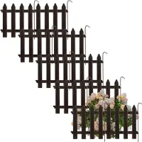 Usorteret Cavatorta Palisade plankefrit hegn bord kant, brun, 10 stk. 30x30 cm