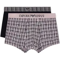 Emporio Armani Emporio Armanitil mænd. EM001014_AF18885 Sæt med 2 sorte boxershorts (S), Afslappet, Bomuld