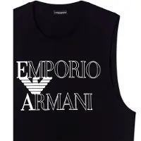 Emporio Armani Emporio Armanitil mænd. EM000572_AF20434 Ærmeløs T-shirt sort (XXL), Casual, Bomuld, Korte ærmer