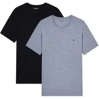 Emporio Armani Emporio Armanitil mænd. EM000391_AF18881 Sæt med 2 Endurance T-shirts grå, sort (XL), Afslappet, Bomuld, Korte ærmer