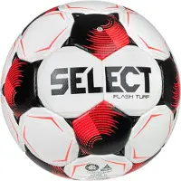 Select Fodbold Flash Turf V26 - Hvid/Rød, størrelse Ball SZ. 5