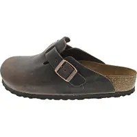 Birkenstock Birkenstocktil kvinder. 860131 Læderclogs Boston (Regular pasform) brun (39), Fast, Ingen, Casual