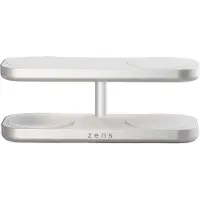Ginza.se Aluminium Series Quattro Wireless Charger Pro 4 med strømforsyning 65W | 4x 15W | Qi2 | hvid | ZEQC01W/00 (ZEQC01W/00)