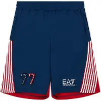 Emporio Armani EA7til mænd. 7M001418_AF13537 Grafiske marineblå shorts (S), Sport, Multisport, Polyester