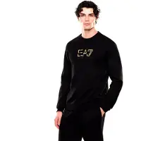 Emporio Armani EA7til mænd. 7M001563_AF17787 Premium Label sweatshirt sort (XS), Casual, Bomuld
