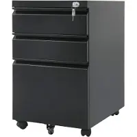 Macleans MC-850 - Pedestal - mobil - 3 skuffer - metal - sort